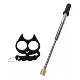 Kit Defensa Personal Manopla Cat Llavero+ Baston Extensible