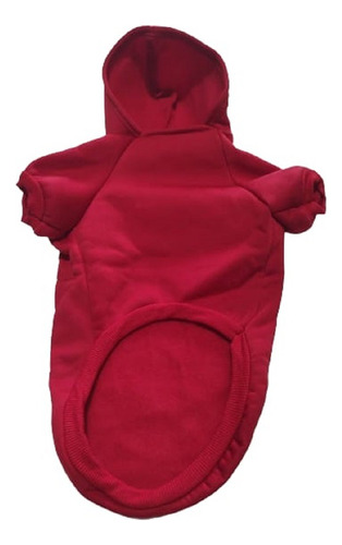 Blusa Pet De Moleton Com Capuz Vermelha - Tamanho - X G