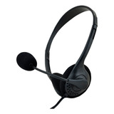 Audífonos Computadora Stf Headset Lite Con Micrófono 3.5 Color Negro