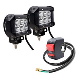 Tecla Switch Encendido On/off 2 Cables Faros Auxilares  Moto