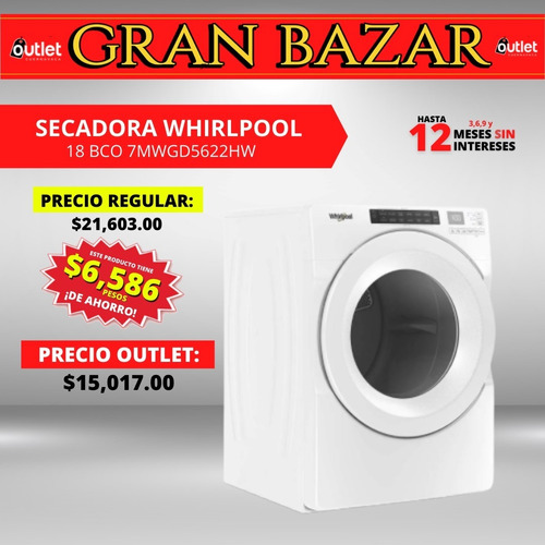 Secadora Whirlpool 18 Bco