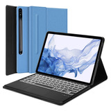 Funda Con Teclado Samsung/para Galaxy Tab 124/blue