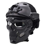 Máscara Táctica De Calavera Y Casco De Paintball Rápido, Pro