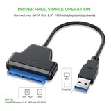 Delxing Sata To Usb Cable, Usb 3.0 To Sata Iii Hard Driver A