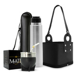 Set Matero Termo Mate Imperial Bombilla Y Canasta