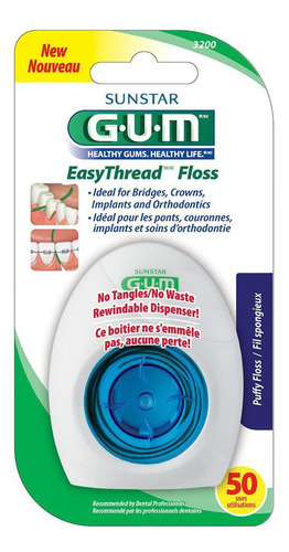 Fio Dental Ortodôntico 50 Usos Sunstar Gum