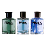 Colônia Desodorante Musk Avon 90ml Kit Com 3 Unidades