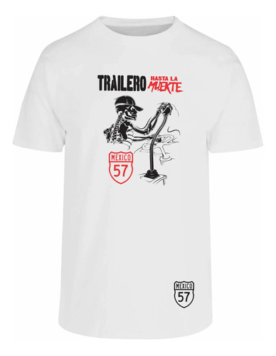 Playera Mod Trailero Hasta La Muerte Skull V1 Reflejante