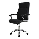 Silla De Oficina Ejecutiva Ergonómica Bolzano Mundo In Color Negro Material Del Tapizado Pu