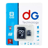 Memoria Micro Sd 8 Gb Clase 10 + Adaptador Sd Dg Original