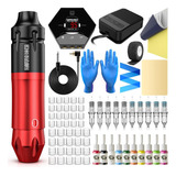 Kit Tattoo Tatuaje Tutuar Maquina Pen Rotativa Wormhole Pro