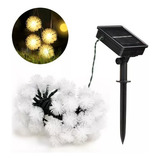 Guirnalda Navidad Solar Diente De Leon Calida 6m 30led