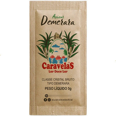 Açúcar Demerara Caravelas Sachê 5g - Caixa 400 Unid. Pureza | MercadoLivre