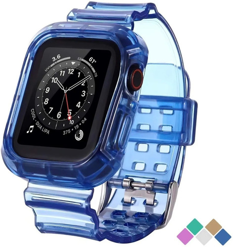 Correa + Protector Silicona Para Iwatch Todas Series Colores