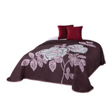 Colcha Jacquard Lúa King Size Poliéster Calientita Concord Color Vino