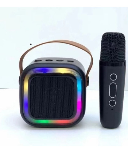 Caixinha De Som Bluetooth Led C/ Microfone Karaokê Infantil