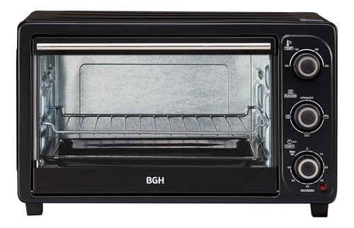 Horno Eléctrico De Mesa Bgh Bhe40m19n Negro 27lts 1500w Cts