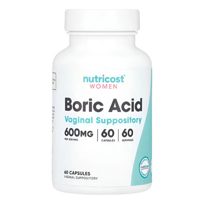 Supositorio Vaginal Ácido Bórico 600 Mg Nutricost 60 Sup | MercadoLibre