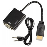 Cabo Hdmi Vga Saída P2 Áudio Pc