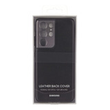 Funda Para Samsung Galaxy S21 Ultra Case, De Cuero Negro.