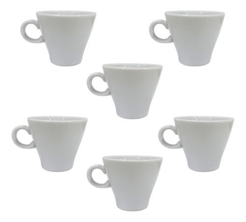 Pocillo Cafe Conico Tsuji Porcelana Con Sello 90 Ml X6 Uni