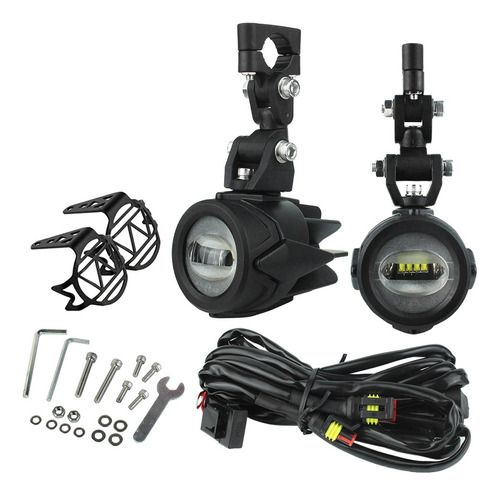 2 Faros Antiniebla Led Combinados De 40 W Para Motocicletas