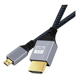 Cable Micro Hdmi A Hdmi 1.4 3d 4k 1080p Hdtv Xbox Camara 2mt