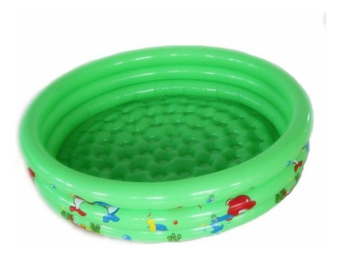 Piscina Inflable Plástico Bebe 3 Anillos 80 X 35 Cms Verano Color Verde