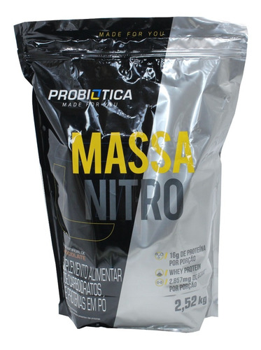 Massa Nitro Ganho Massa Treino Chocolate Probiotica 2,520 Kg
