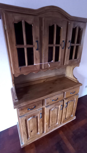 Mueble Vajillero Antiguo 2 Modulos Vendo X Mudanza Urgente