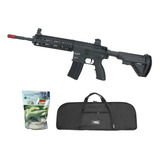 Rifle De Airsoft Neptune 416-l 6mm Aeg - Rossi + Bbs + Capa