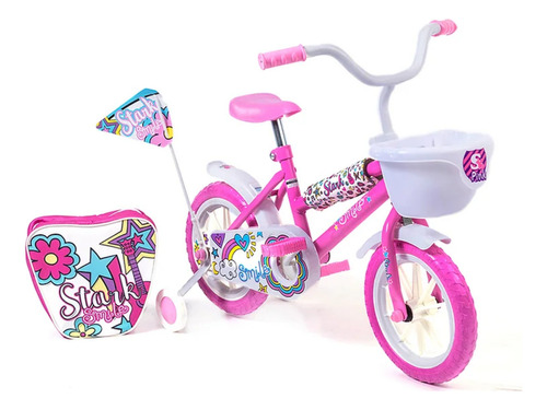Bicicleta Urbana Infantil Stark Kids Smile R12 S Freno Contrapedal Color Rosa  