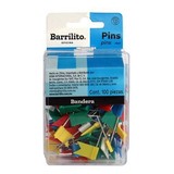 Pines De Banderas Caja C/100 Pzas - Barrilito Pin11 /v