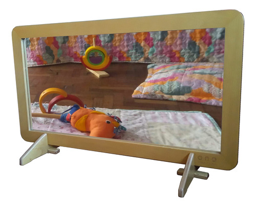 Espejo Acrílico Irrompible Bebe Montessori Con Pies 90x50 Cm