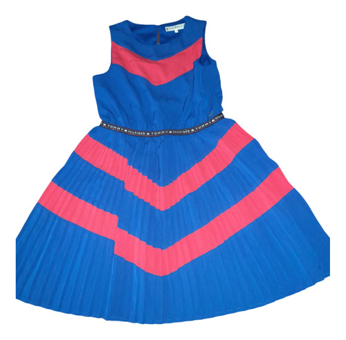 Vestido Azul Marino Tommy Hilfiger Para Niña Talla 14 Y 16