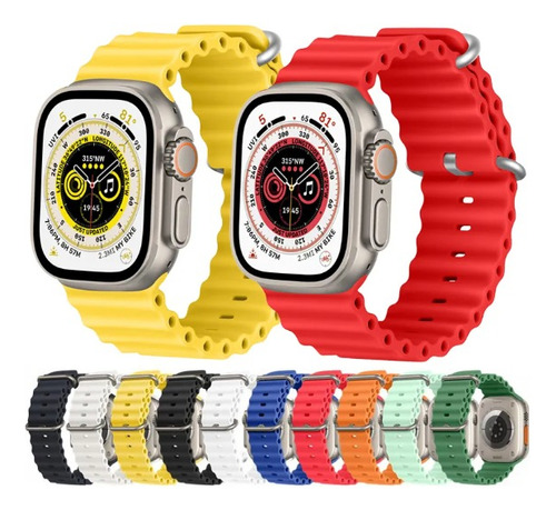 Correa Silicona Compatible Con Apple Watch 38mm- 40mm - 41mm