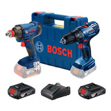 Kit Bosch Parafusadeira Gsb 180li E Chave De Impacto Gdx 180