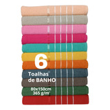 Kit 6 Toalha De Banho Toalhão 100% Algodão  Atacado