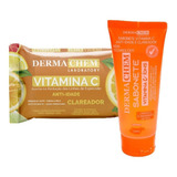 Kit Skincare Sabonete + Lenço Vitamina C Dermachem