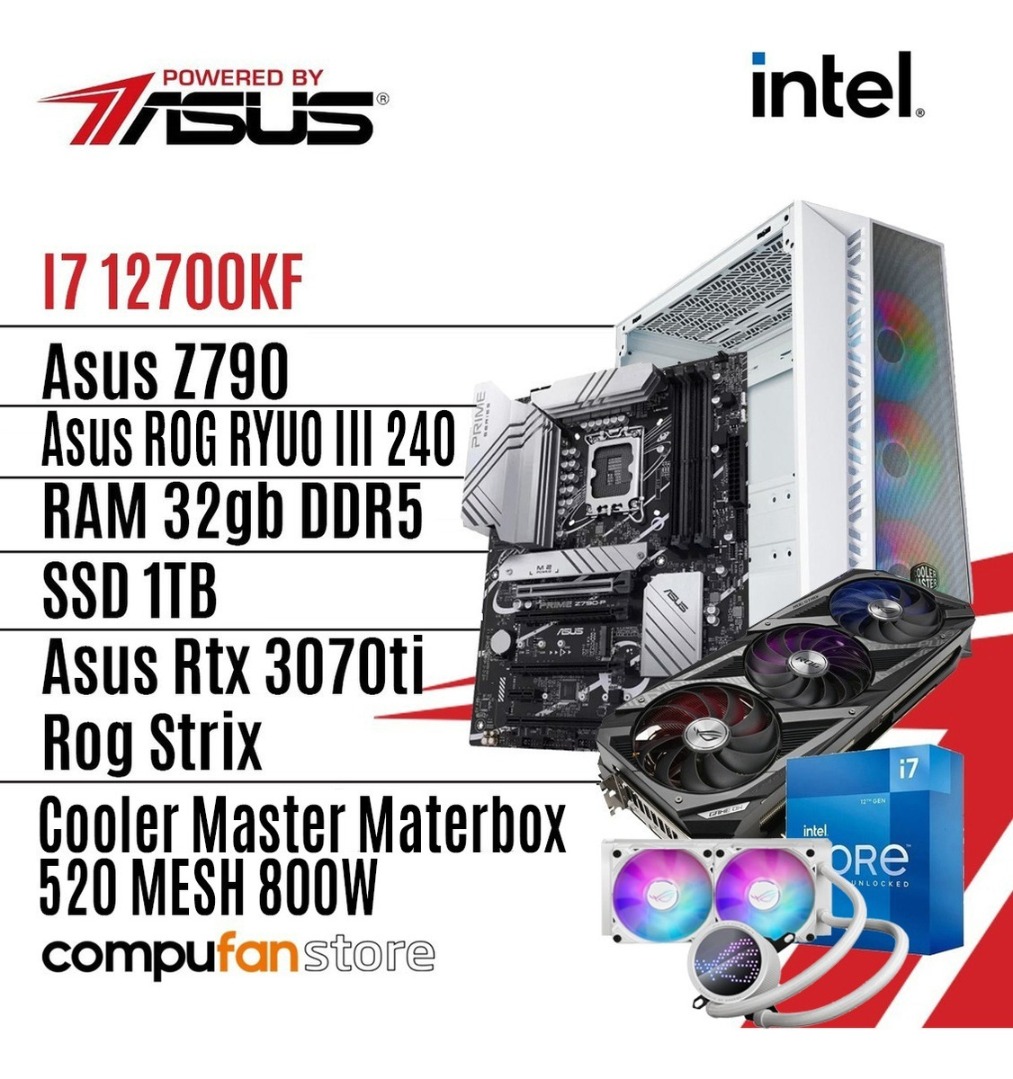 Pc Gamer Powered By Asus I7-12700kf Rtx 3070ti 32g