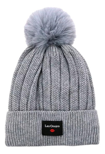 Gorro Las Oreiro C/pompon Lana Invierno Doble Capa 