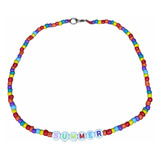 Collar Choker Arcoiris Mostacillas Colores Summer Aesthetic