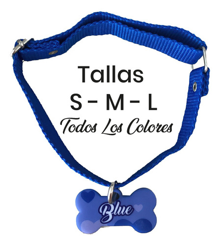 Placas Para Perro Y Gato (personalizadas, Con Collar Chapa)