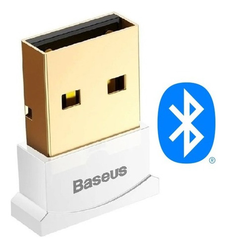 Adaptador Usb Baseus Notebook Pc Win Mini Bluetooth Dongle, Color Blanco
