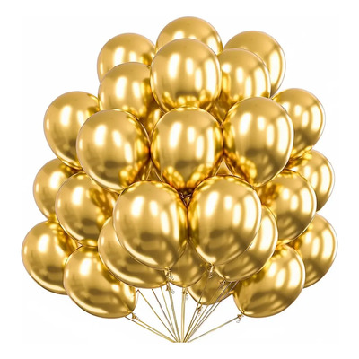 50p 12 Pulgadas Azul Globos Metalizados Lote Completo Para Decoración De Fiestas, Cumpleaños, Bodas, Material Duradero, Brillo Intenso Y Efecto Elegante, Fáciles De Inflar Con Air | MercadoLibre