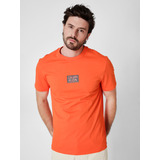 Polera Gloss Stencil Logo  Naranja Calvin Klein