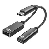 Adaptador Usb Otg Con Carga Rápida Pd 60w 2 En Un Splitter