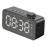 Reloj Despertador Portátil Con Radio Con Altavoz Bluetooth,