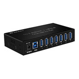 Concentrador De Red - Hub Usb 3.0, Caja De Metal Montable 7-