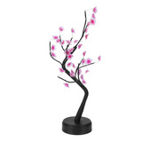 Cálido Amarillo Bonsai Luz Led Árbol Lámpara De Ciruela Flor